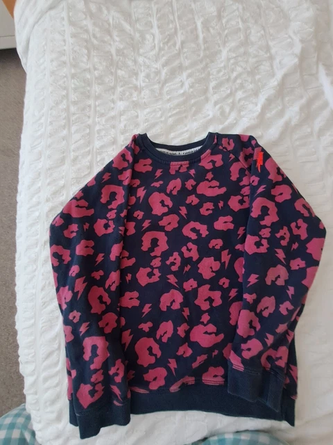 Maglione Scamp & Dude rosa con stampa leopardata bambina 8-9 anni