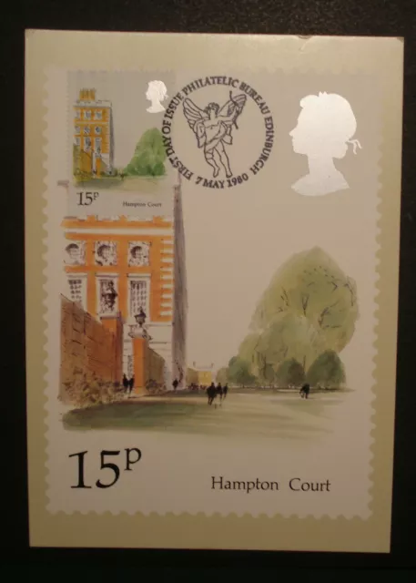 GB 1980:maximum MC MN 839 first day fdc Londoner Ansichten HAMPTON COURT