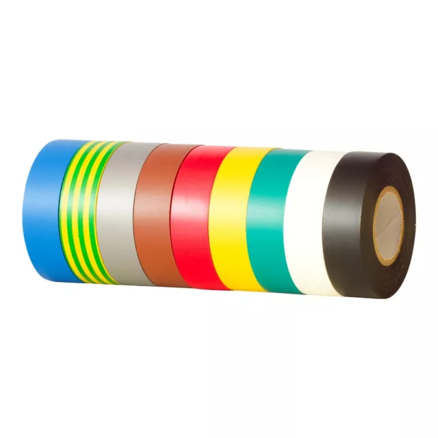 PVC Tape Electrical Insulation 5m - 20m - 33m Flame Retardent Tapes All Colours