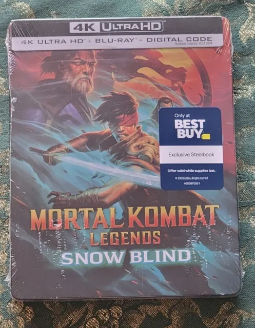 Mortal Kombat Legends Snow Blind Steelbook Edition 4k Ultra HD Blu Ray BEST BUY