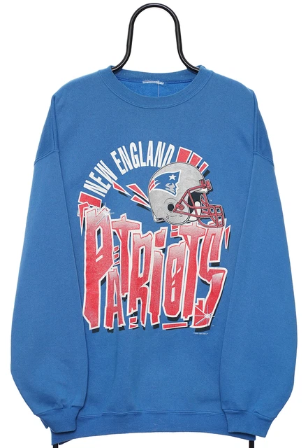 Vintage 90s NFL New England Patriots Blue Sweatshirt - X Large