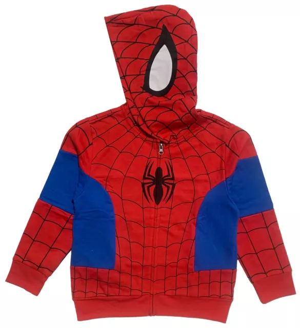 Marvel☆Toddler & Little Boys Spiderman Costume Hoodie Zip-Up Jacket☆Sizes 2T-16