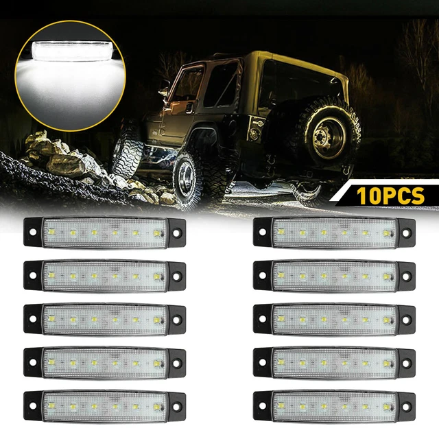 White Rock LED Lights Underbody 10Pod Wheel Light For JEEP Offroad Truck UTV ATV