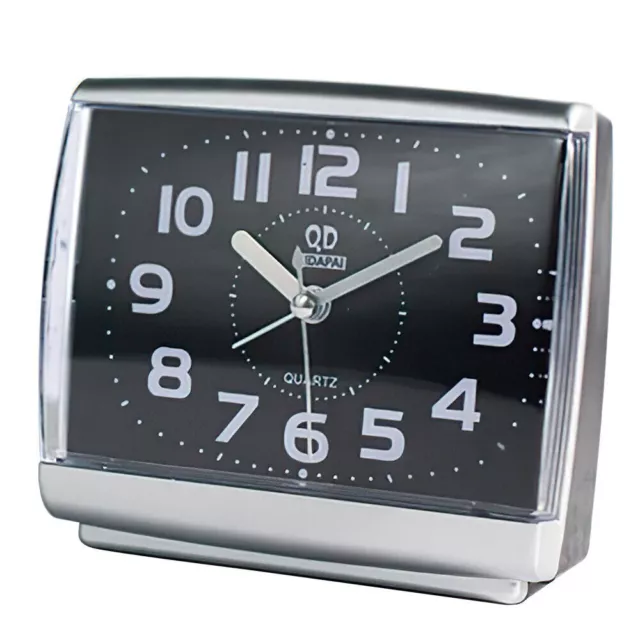 Battery Operated Quartz Alarm Clock Night No Tick Silent Bedside Clocks Home