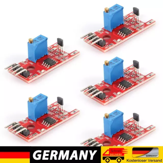 5pcs KY-024 lineare magnetische Hallschalter Geschwindigkeitszählsensormodul-Kit