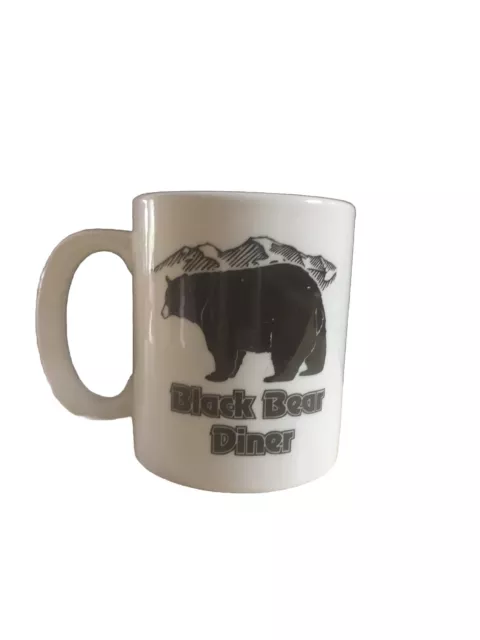Black Bear Diner 10oz Restaurant Ware Coffee/Tea Thick Mug Tuxton Stamped WH/BLK