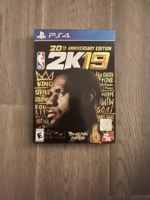 NBA 2K19 - 20th Anniversary Edition - Sony Playstation 4 PS4 - LeBron CIB ML204