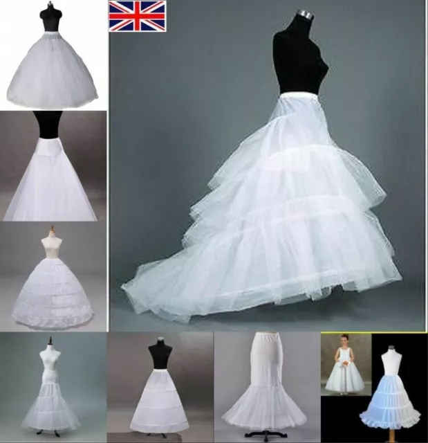 Uk Stock Rulta Wedding Bridal Dress Petticoat Hoop Underskirt Crinoline Skirt M1