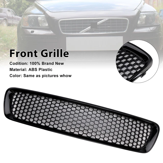 🚗Gloss Black Front Bumper Honeycomb Grille Grill Fit Volvo S40 V50 2004-2007