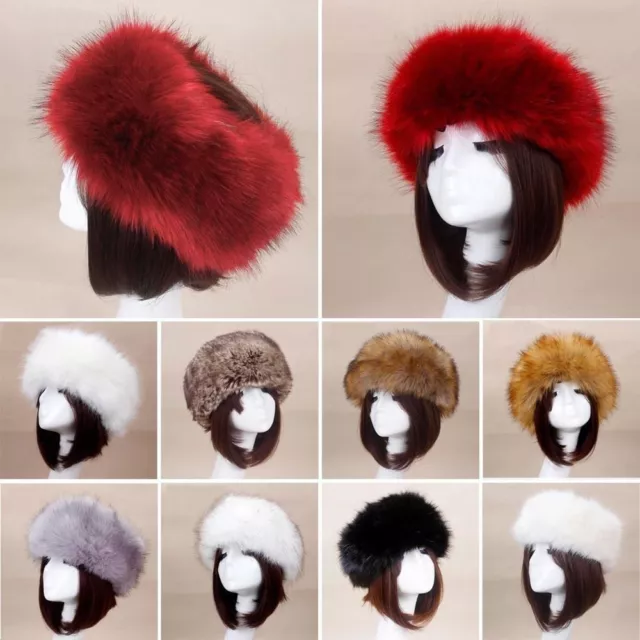 Fashion Women Winter Cap Faux Fox Fur Hat Male Cap Men's Warm Soft Ski Headdress