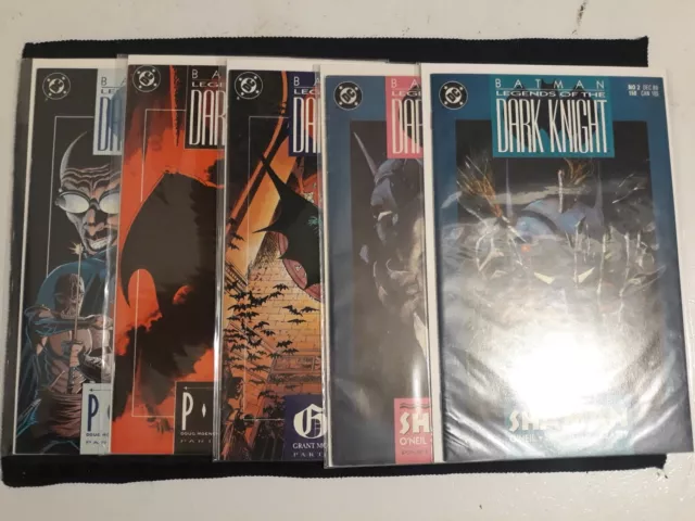 Legends of The Dark Knight lot #2, 3, 6, 11, 13 (1989 DC) Batman vintage NM+