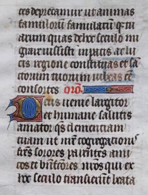 Mittelalterliches Lateinischen Stundenbuch,Handschrift Auf Pergament,Um 1460,(C)