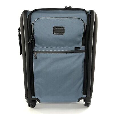 TUMI Alpha 3 Continental Dual Access Carry On 4 Wheel Expandable Travel Bag Blue