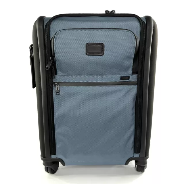 TUMI Alpha 3 Continental Dual Access Carry On 4 Wheel Expandable Travel Bag Blue