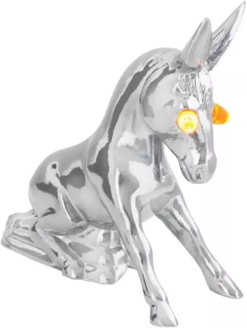 Grand General 48160 Chrome Novelty Donkey Hood Ornament with Illuminated Eyes