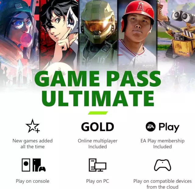 Xbox Game Pass Ultimate 3 Month + Live Gold Membership - Fast Delivery - 90 Days