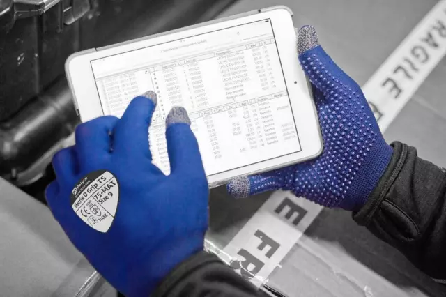 Polyco Matrix D Grip TS Touch Screen Work Gloves with PVC Dot Safety Grip Palm