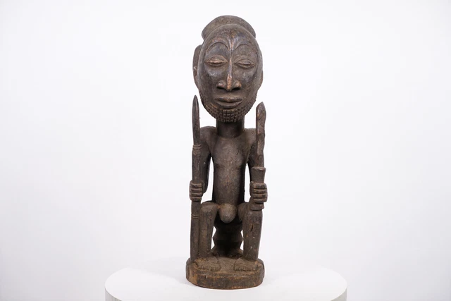 Seated Luba/Hemba Male Figure 26" - DR Congo
