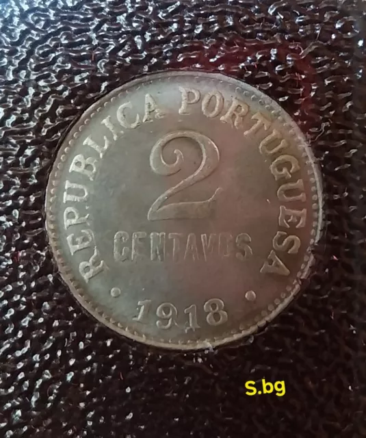 Portugal 2 Escudos 1918 Ferro Stahl RaR - look Fotos