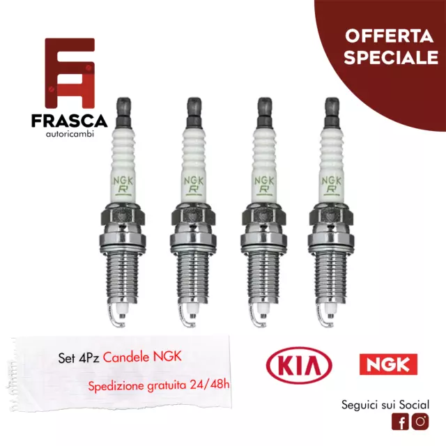 Candele 4 Pezzi NGK Kia Ceed 1.4 105 CV 1.6 126 CV 1.6 LPG 124 CV