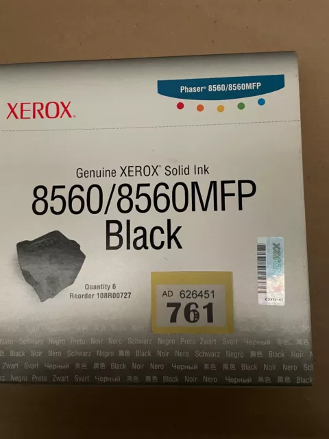 GENUINE XEROX Phaser 8560 8560MFP Black Solid Ink 108R00727 Brand New VAT Inc