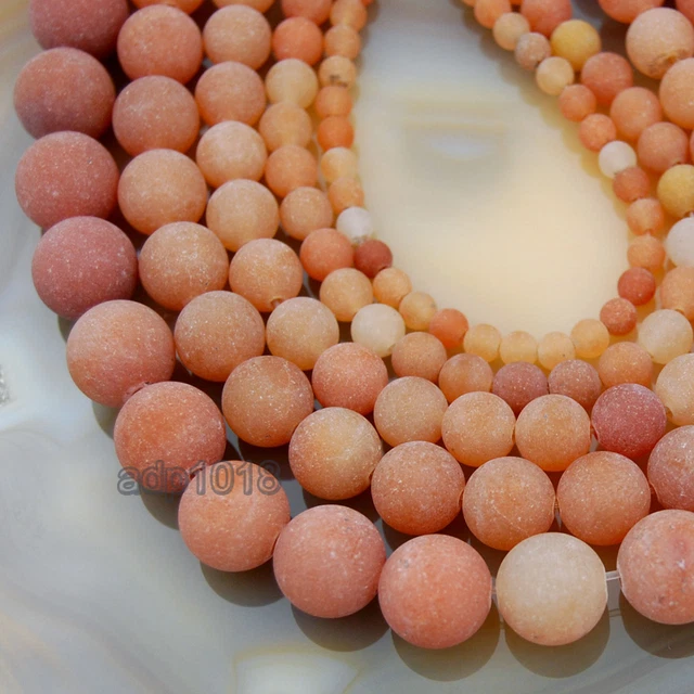 Wholesale Natural Matte Gemstone Round Spacer Loose Beads 4mm 6mm 8mm 10mm 12mm