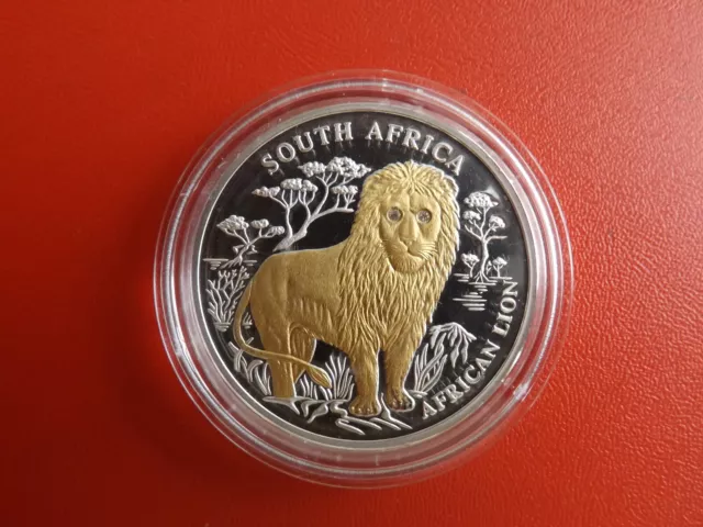 * Liberia 10 Dollars 2004 Silber PP* WWF * Afrikanische Löwe * (Schub138)