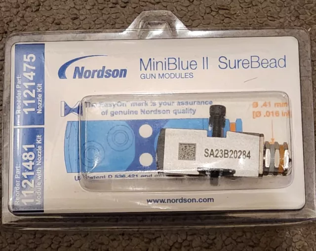 Nordson 1121481 MiniBlue II Surebead  Glue Gun Module 0.16  (Brand New)