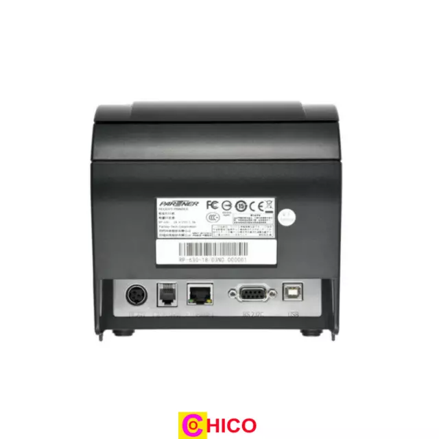 Partner RP-630 Thermal Receipt rj45 USB Serial RS-232 Printer & ac and usb cable