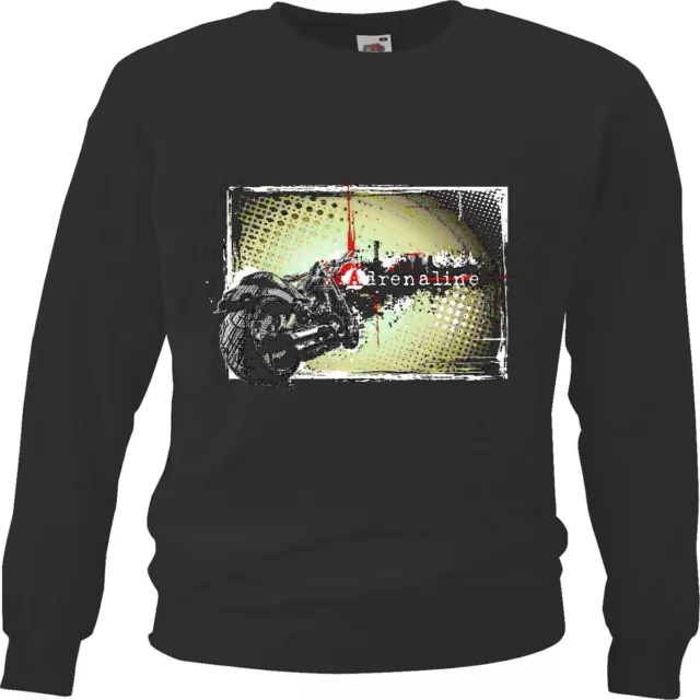 Sweatshirt ADRENALIN BIKERSHIRT MOTORRAD CHOPPER GOTHIC MOTORCYCLE SKULL