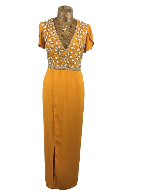 VIRGOS LOUNGE SEQUIN Wrap Midi Dress BLUE UK 14/EU 42/US 10 (A 69) 50.99 -  PicClick UK
