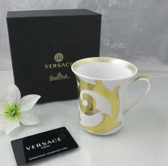 Rosenthal Versace Ikarus Arabesque gold Becher mit Henkel 0,35 L. Neu & Ovp
