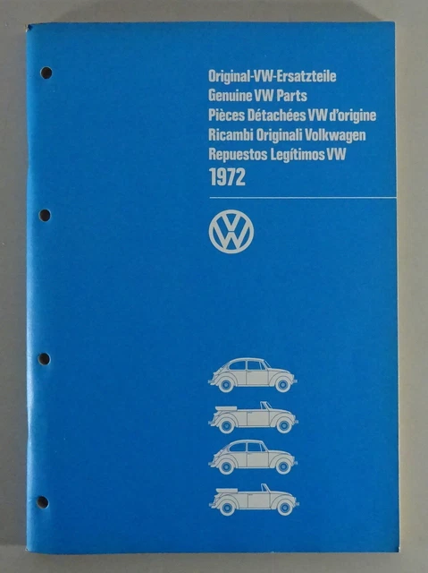 Image Catalogue/Parts Catalog VW Beetle 1200 1300 1302 1303 + Cabriolet By 1972