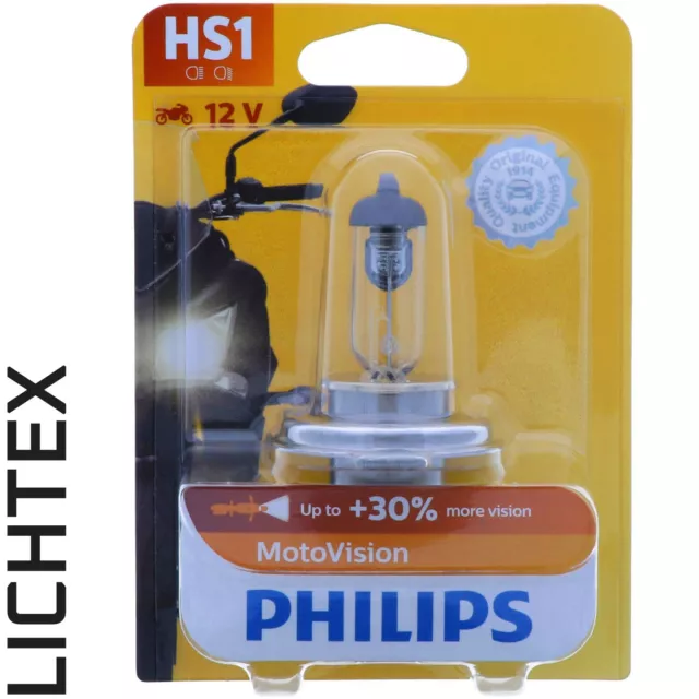 HS1 PHILIPS More Vision Moto +30% Mehr Licht Vibrationsfest Motorrad Lampe