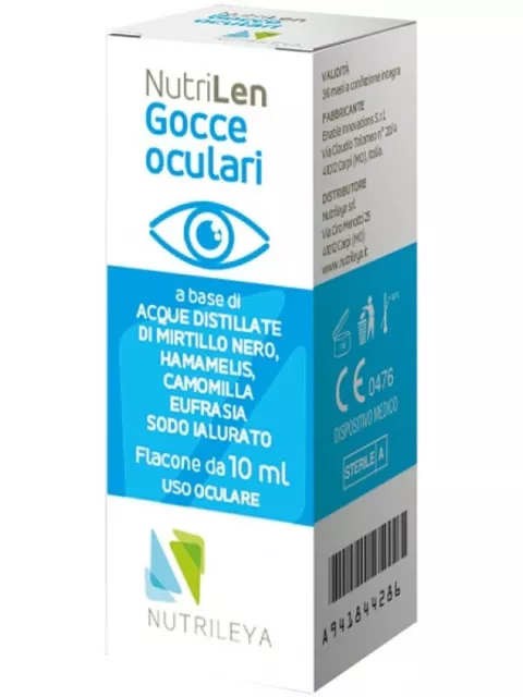 NUTRILEN Gocce Oculari 10 ml - A base di mirtillo camomilla hamamelis eufrasia