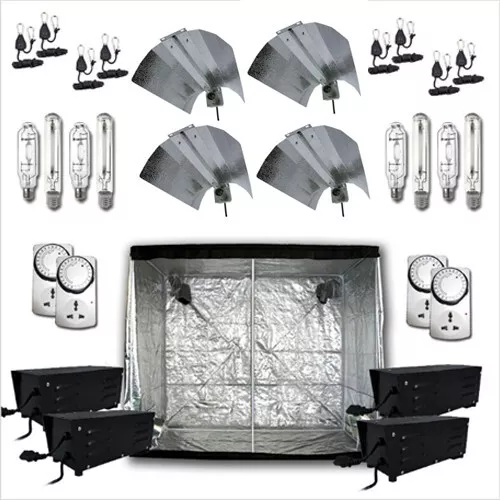 4x 600w HPS/MH Magnetic Grow Light 2x2x2m Grow Tent Hydroponics Combo