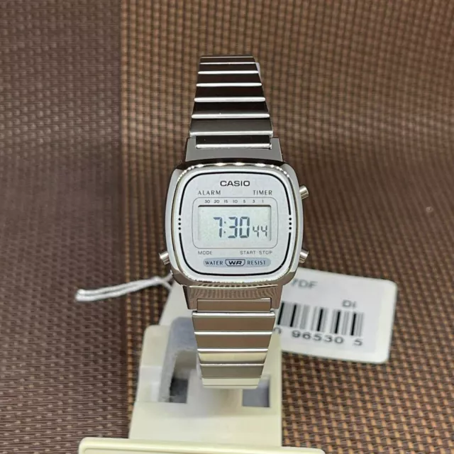 Casio Vintage LA670WA-7D Stainless Steel Digital Quartz Classic Women's Watch