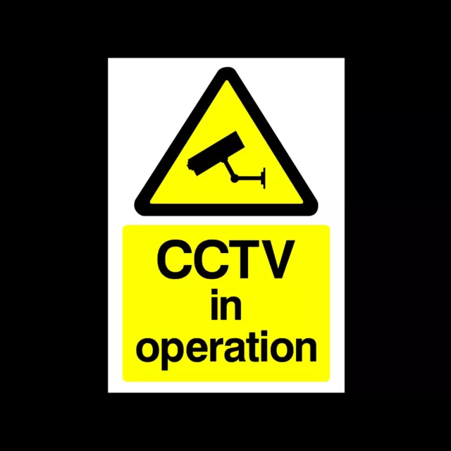 Cctv In Operation Sign & Sticker *All Sizes* Safety Security Camera