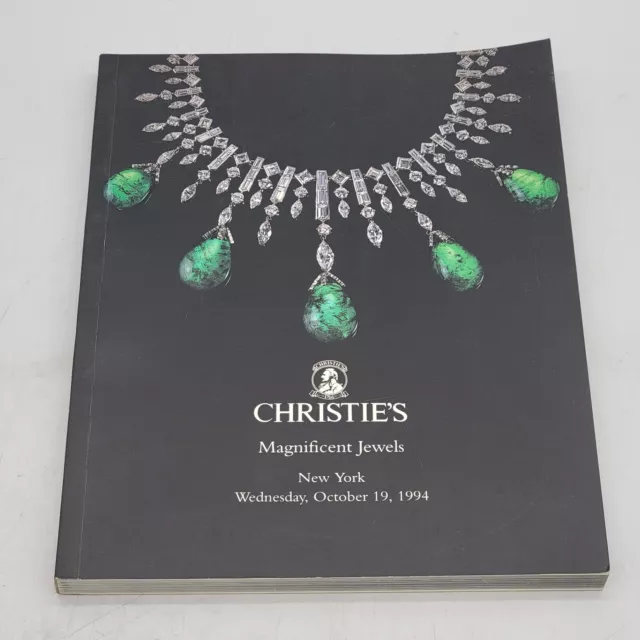 Christie's 7994 Magnificent Jewels New York Wednesday October 19 1994 Catalog
