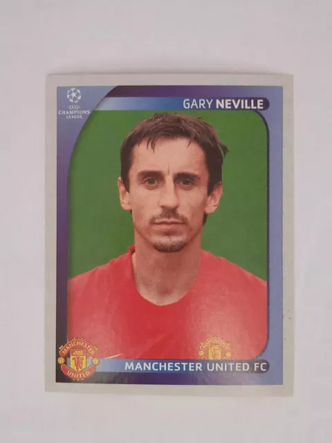 N. 11 Gary Neville Manchester United Fc - Champions League Panini 2008/09