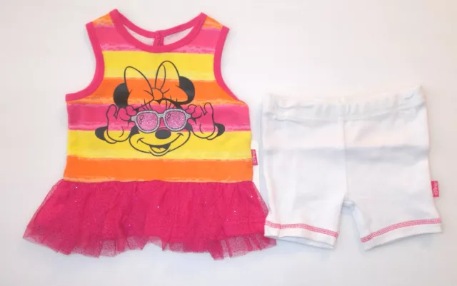 Disney Baby Infant Girls Minnie Mouse 2pc Outfit Size 0-3M NWT