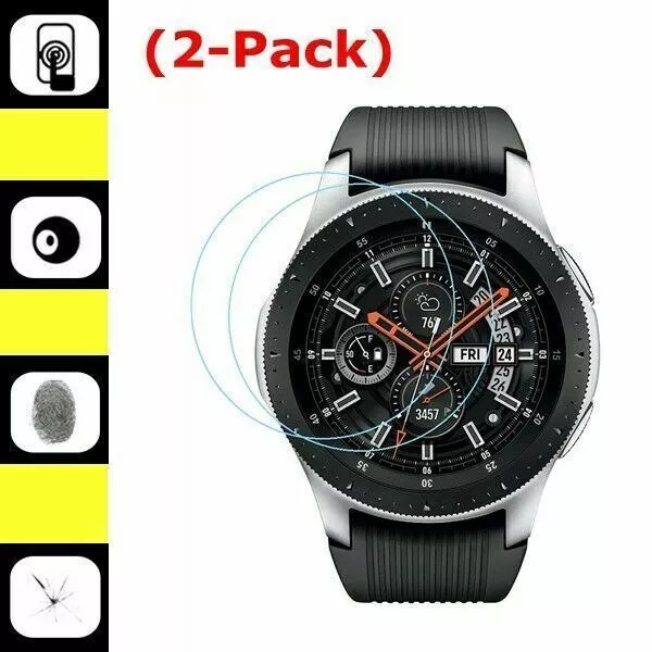 2-Pack Real Tempered Glass Screen Protector for Samsung Galaxy Watch 42mm / 46mm