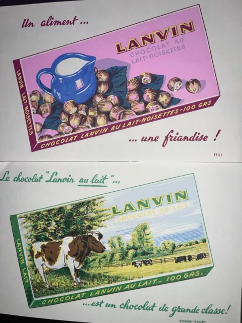 Buvard vintage Lanvin chocolat au lait noisettes