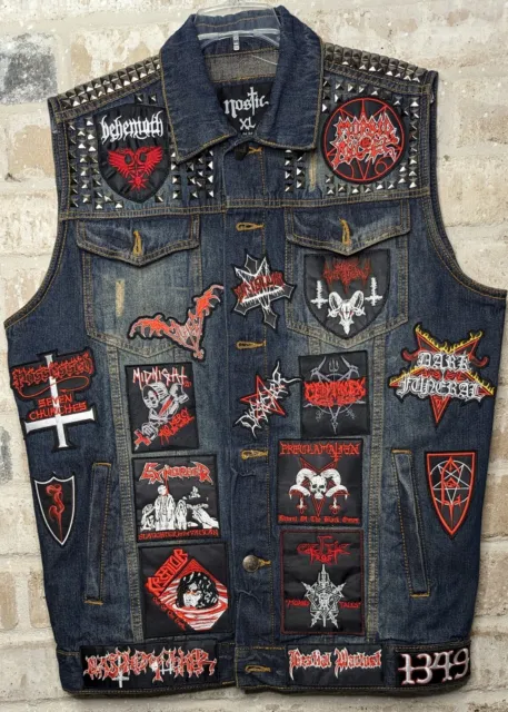 Death Black Metal Battle Vest Blasphemy Proclamation Men's XL *See Measurements*