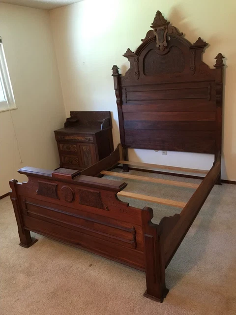 Antique Victorian Eastlake 3 Piece  Bedroom Set LOCAL PICKUP FULLERTON CA 
