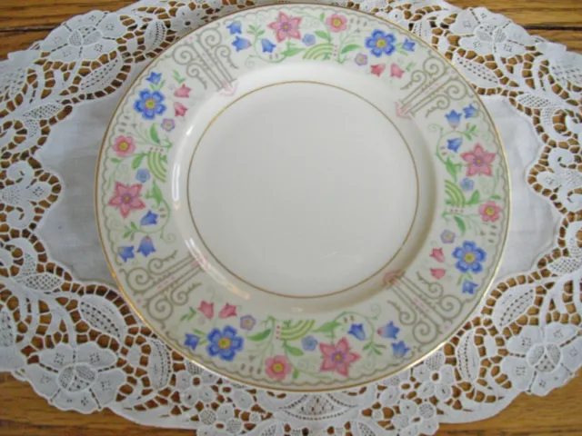 Vintage Syracuse China BLOSSOM TIME Old Ivory O.P.CO  8 3/4" Plate Pink Flowers