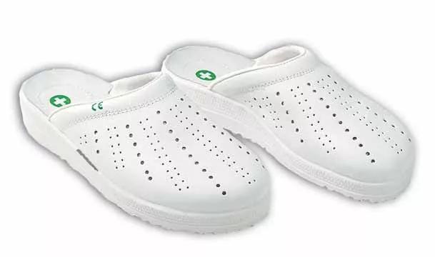 ZOCCOLI SANITARI ALIMENTARI POLIURETANO e pelle uomo bianchi certificati TG 42 EUR 26 90 PicClick IT