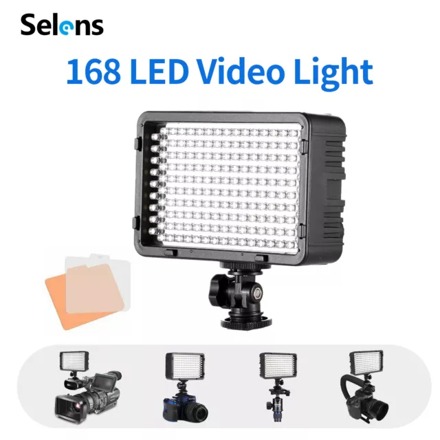 168LED Video Light Lamp Photo Studio Hot Shoe for Canon Nikon DSLR Camera Phone