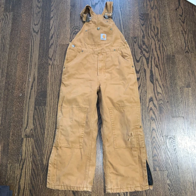 Kids Carhartt Insulated Bib Overalls Size 7