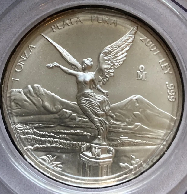 2001 Mexico 1 oz Silver Libertad Una Onza Plata Pura Uncirculated .999 Fine